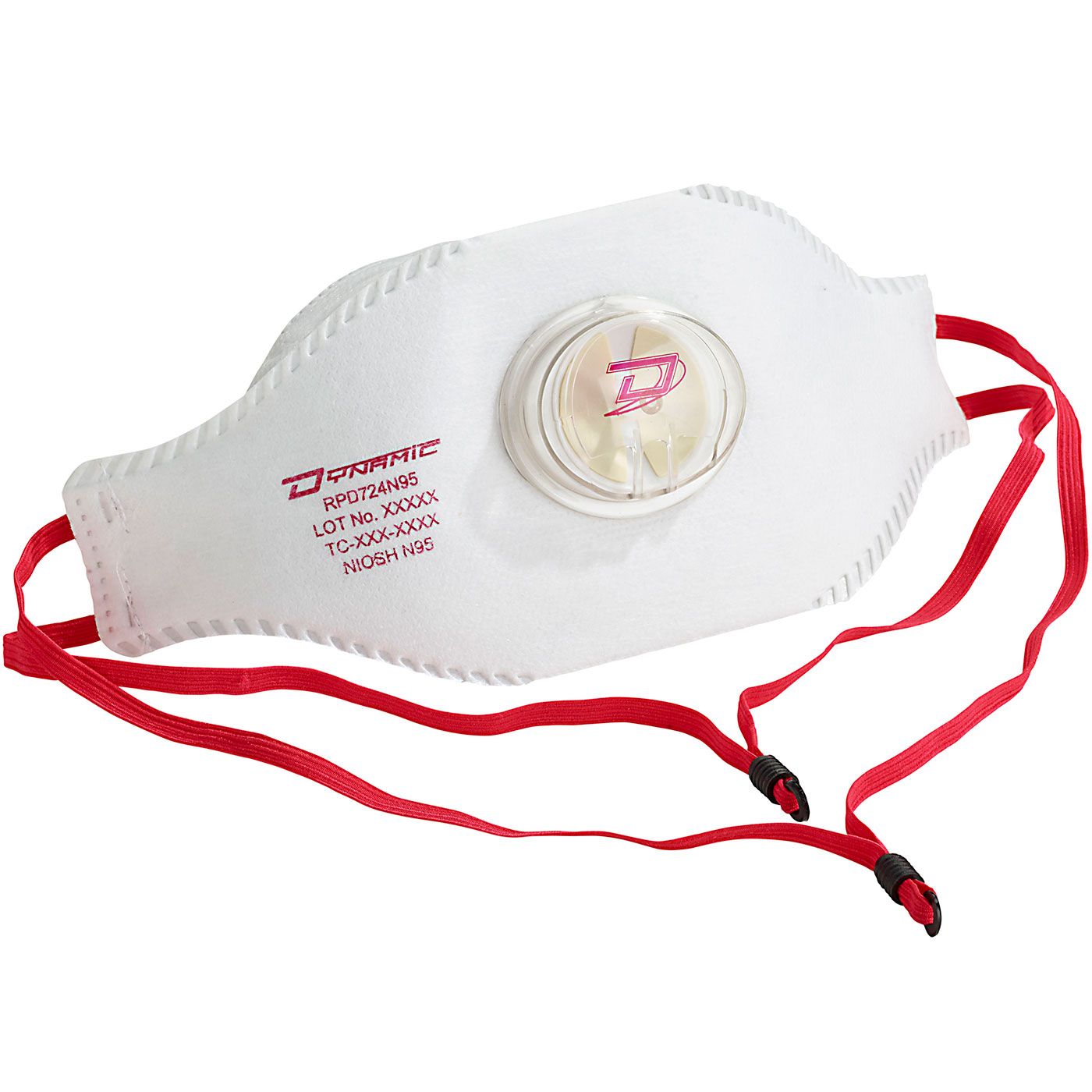 N95 Flatfold Disposable Respirator with Exhale Butterfly Valve | Pack of 10 | Dynamic