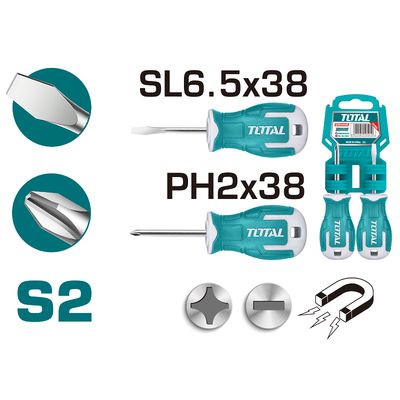 2pcs Screwdriver Set THTS20206 Total Tools Canada