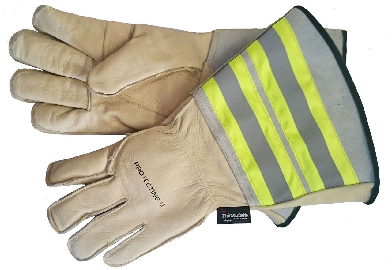 *SUPER SALE* Premium Hi-Vis Leather Insulated Utility Glove | 3M Thinsulate | Protecting U (Small a…