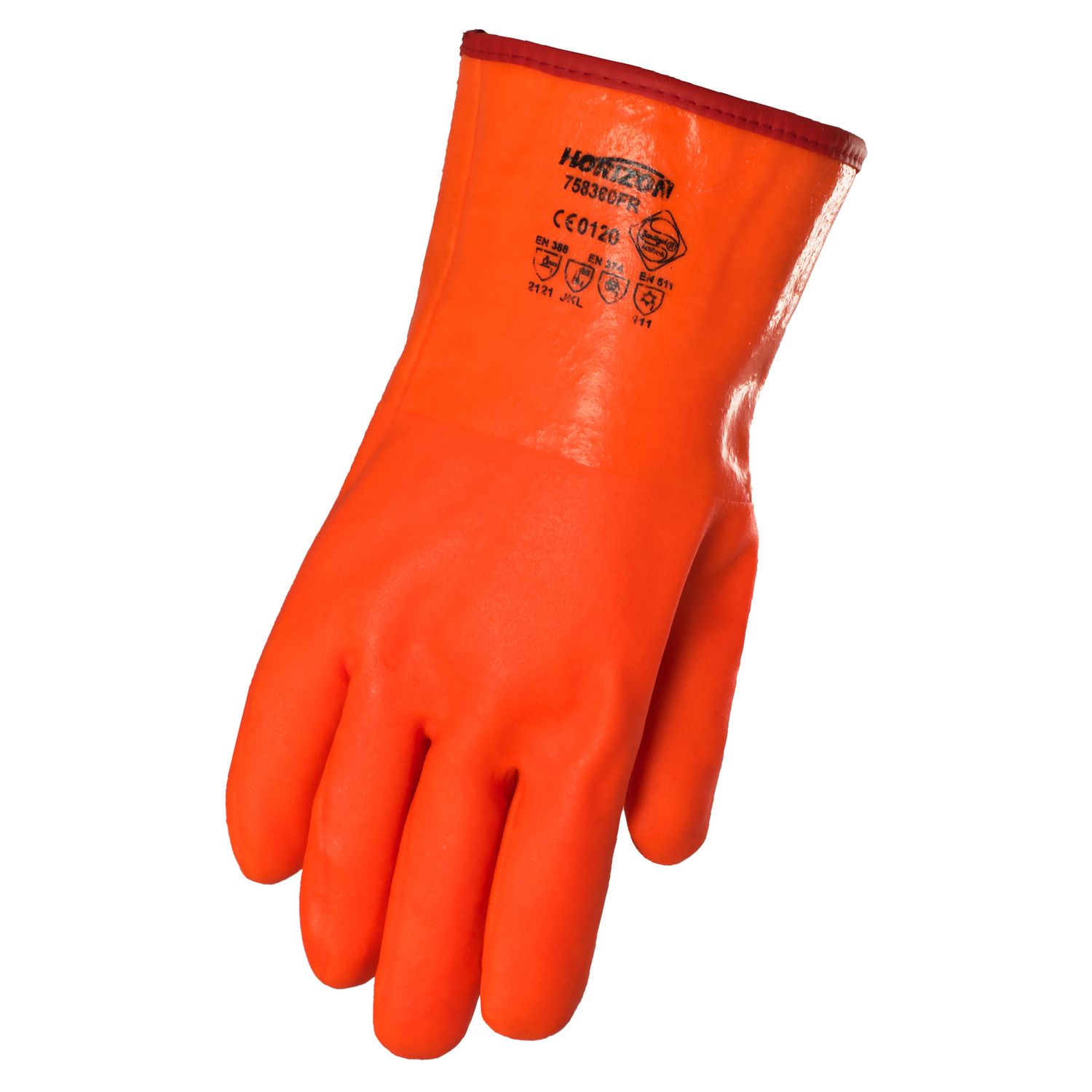Lined Double Coated PVC Gloves - 12 Gauntlet 758360FR Groupe BBH