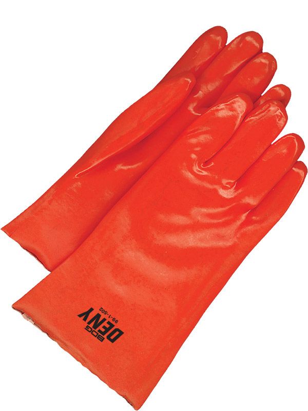 Coated PVC Single Dipped Gauntlet Red 12 in | Pack of 12 99-1-502 Bob Dale Gloves