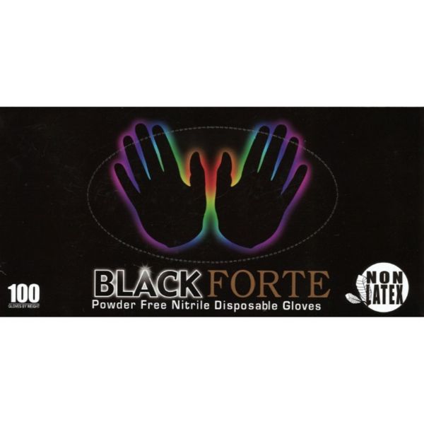 Viking Black Nitrile Black Forte 100Ct | 6 mil Fingertip Thickness 34605 Viking