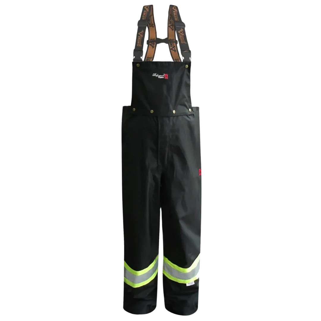 Professional Journeywoman 300D Trilobal Rip-stop FR Detachable Bib Pants - Black 3907LFRP Viking