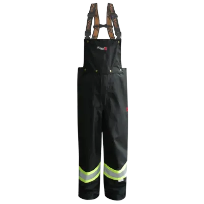 Professional Journeywoman 300D Trilobal Rip-stop FR Detachable Bib Pants - Black 3907LFRP Viking