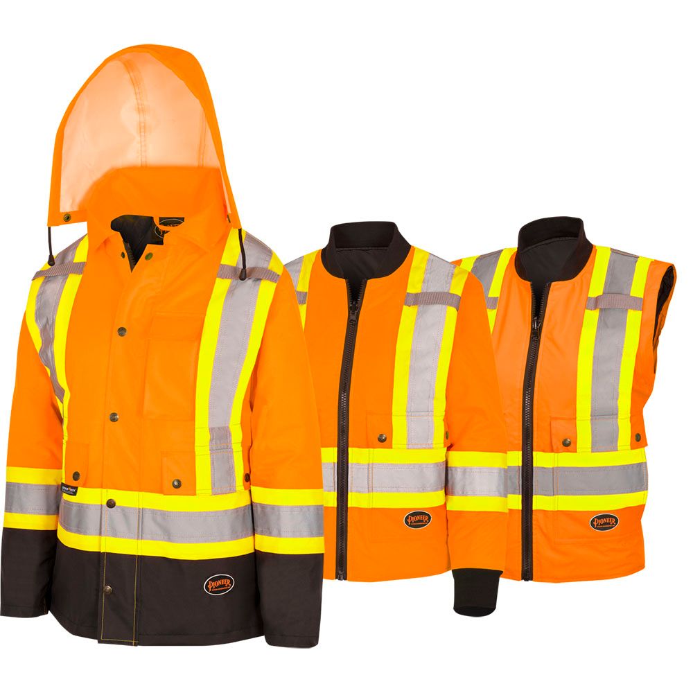 Women's Hi-Viz 100% Waterproof 7-In-1 Jacket | Pioneer 5020BBW/5021BBW Pioneer