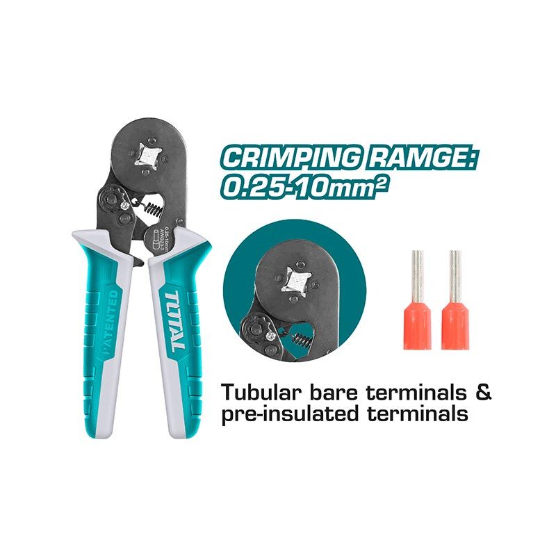 Ratchet Crimping Plier (0.25-10mm�) THCPG2510 Total Tools Canada