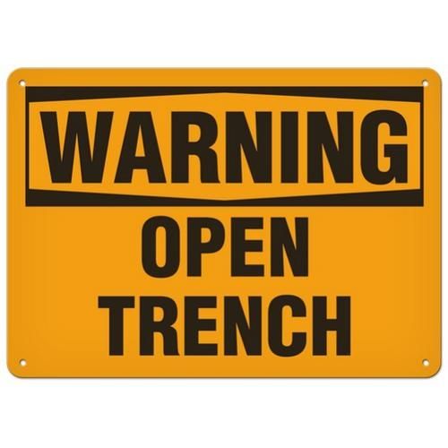 OSHA Safety Sign | Warning Open Trench  | INCOM SS3046V, SS3046A, SS3046P, SC3046V, SC3046A, SC3046…