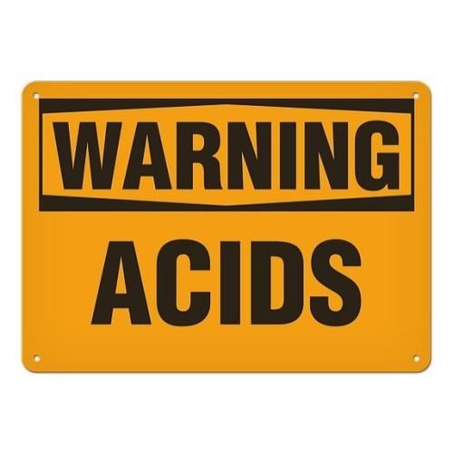 OSHA Safety Sign | Warning Acids  | INCOM SS3037V, SS3037A, SS3037VP, SC3037V, SC3037A, SC3037P, SA…