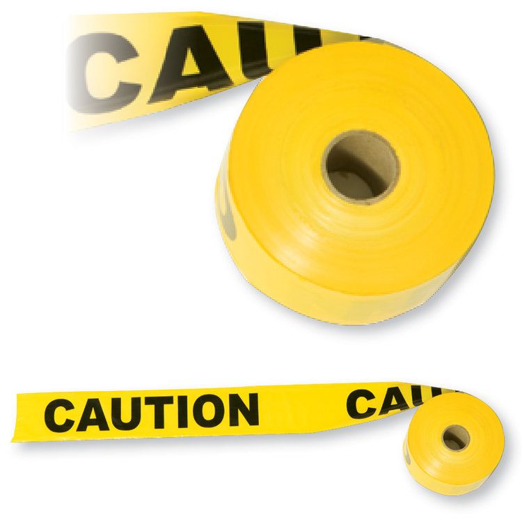 Yellow Caution Barricade Tape BKCAUTION Big K Clothing