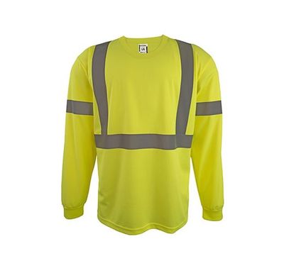 HI-VIS MICRO-FIBRE 180 GSM Long Sleeve Shirt | Yellow and Orange | COOLWORKS TS1203-LYL CoolWorks W…