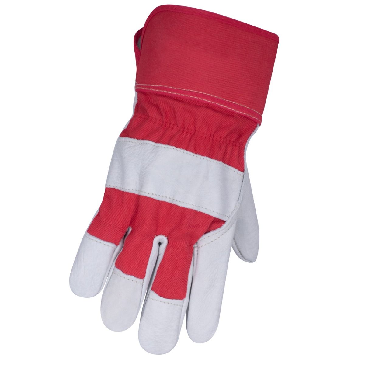Cowhide Glove - Red Ctn - Rub Cuff - Unlined 721607RC Groupe BBH