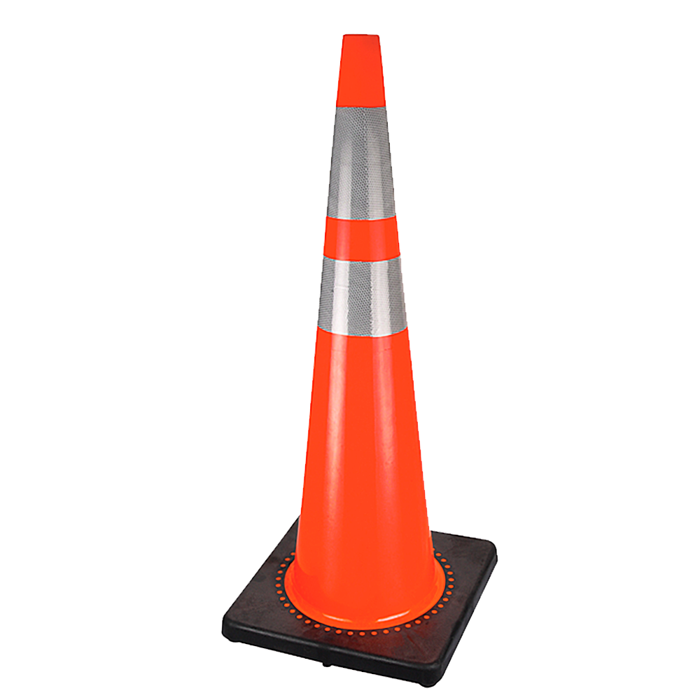 36" (91.4 cm) Premium PVC Flexible Safety Cone | Pioneer 186   Safety Supplies Canada