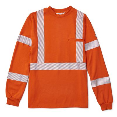 FR Hi Vis Inherent Orange T-Shirt with CSA Segmented FR0337OH Rasco FR