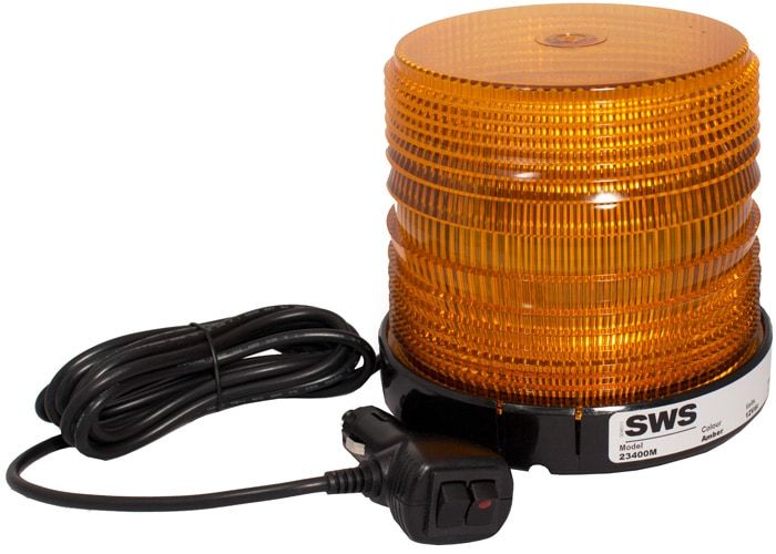 Amber Medium Profile Fleet LED Beacon Magnetic Mount - Lens: Amber - 23400M 23400M SWS