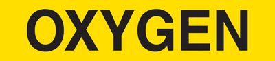 2" x 54' OXYGEN Pipe Marker Tape - Yellow/Black PMR1230F INCOM