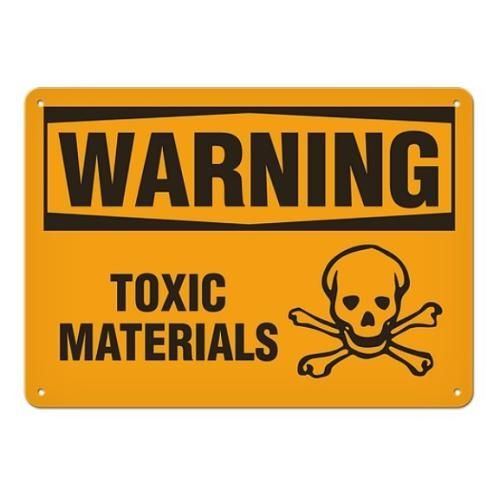 OSHA Safety Sign | Warning Toxic Mat'l  | INCOM SS3035 INCOM