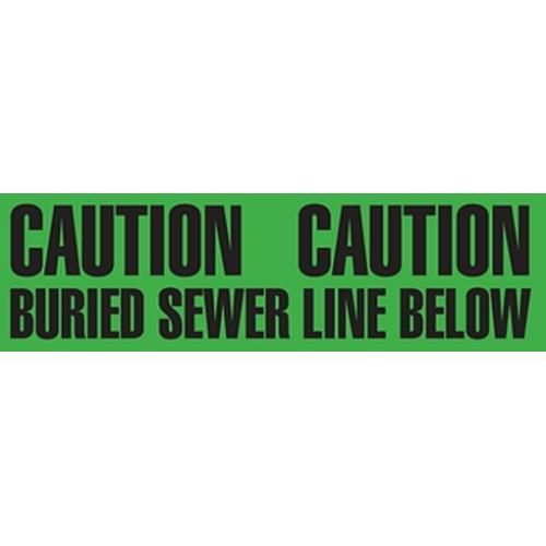 6" CAUTION BURIED SEWER LINE BELOW Utility Barrier Tape UT3602 INCOM