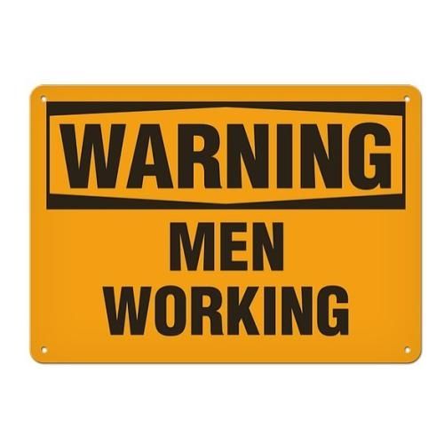 OSHA Safety Sign | Warning Men Working  | INCOM SS3044V, SS3044A, SS3044P, SC3044V, SC3044A, SC3044…