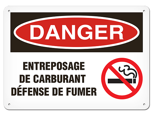 OSHA Safety Sign | Danger Stockage De Carburnat  | INCOM SSF1070V, SSF1070A, SSF1070P, SCF1070V, SC…