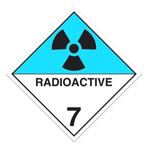 Class 7 Radioactive Materials Placard (Pack of 100 pcs) TT700 INCOM