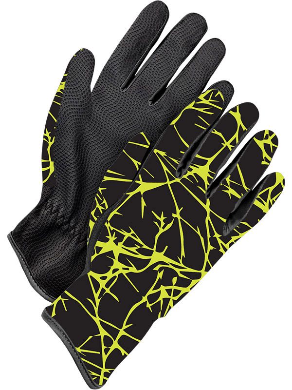 Kids Willow Boys Performance Garden Glove Black/Green w/PU - Pack of 12 70-1-814 Bob Dale Gloves
