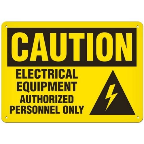OSHA Safety Sign | Caution Elec Equip  | INCOM SS2050 INCOM