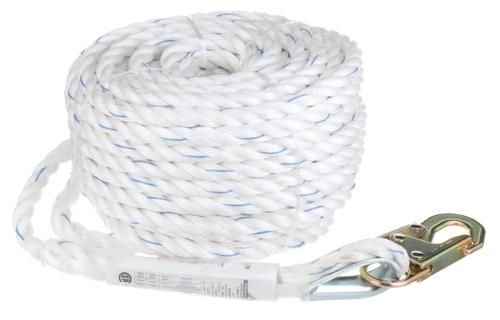 Standard Vertical Lifeline - 5/8" (16mm) Polysteel Rope - 100' (30.5m) VL-1825-100 Peakworks