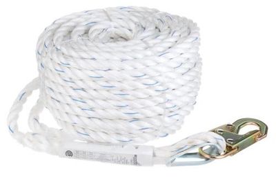 Standard Vertical Lifeline - 5/8" (16mm) Polysteel Rope - 100' (30.5m) VL-1825-100 Peakworks