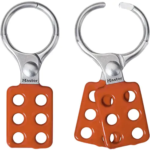 Safety Lockout Hasps, Silver/Red | Master Lock 417   Safety Supplies Canada