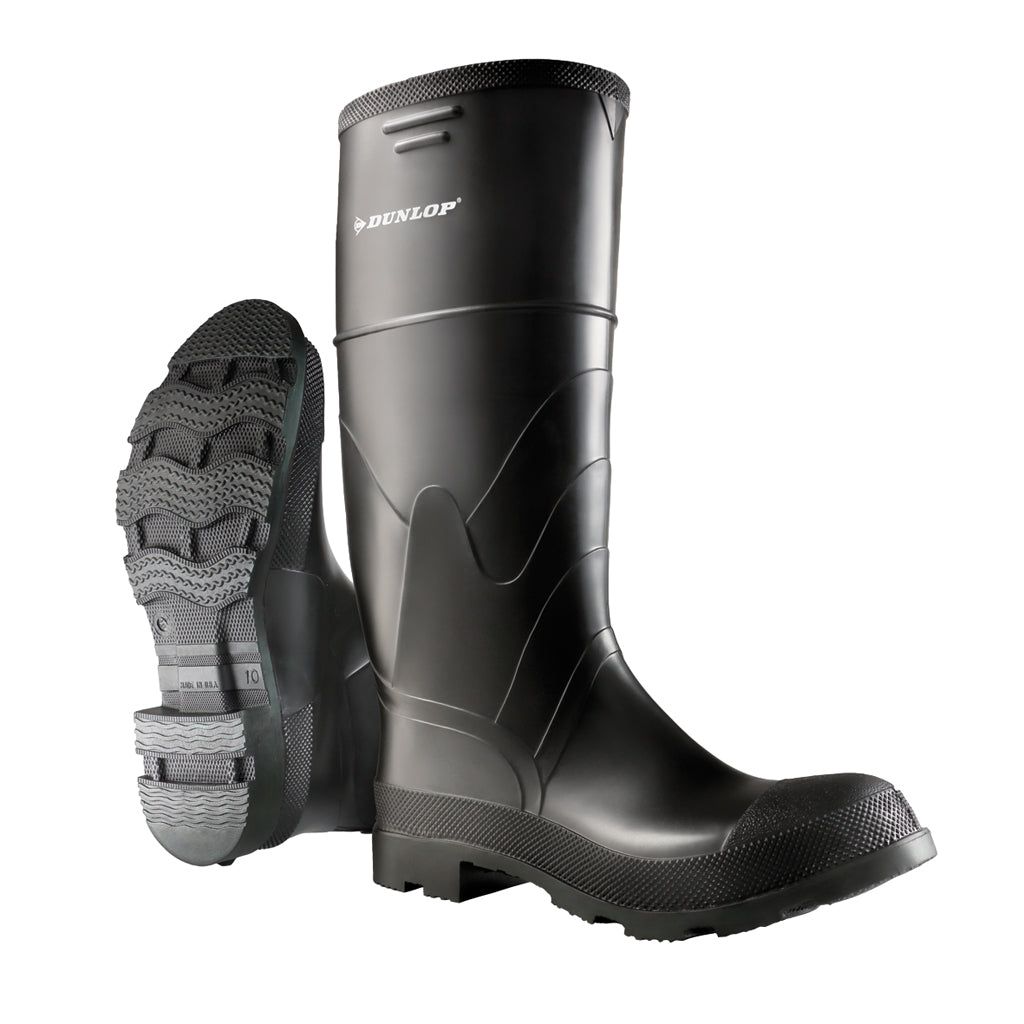 Economy Steel Toe Black Waterproof PVC Work Boots D86622 -11 Dunlop