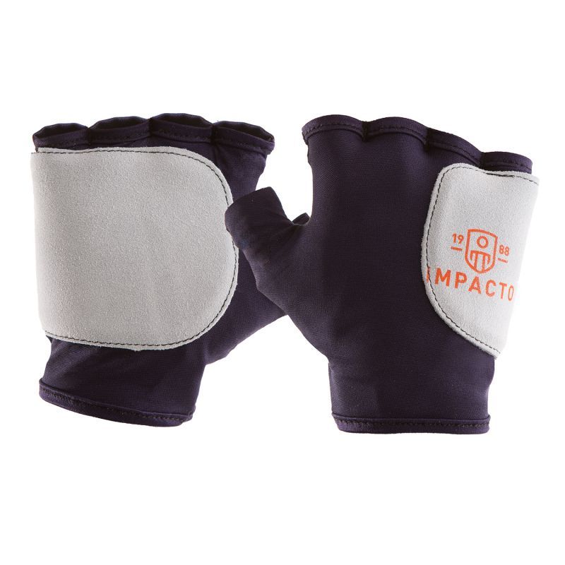 IMPACTO Anti-Impact Nylon Glove with Suede Leather Cover - Fingerless Style | Sold by Each 503-14-P…