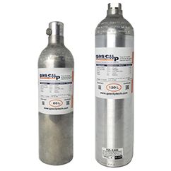 Single Gas Cylinder - H2S - Contains 25 ppm H2S/N2 SGC-H2S-58/SGC-H2S-116 GasClip