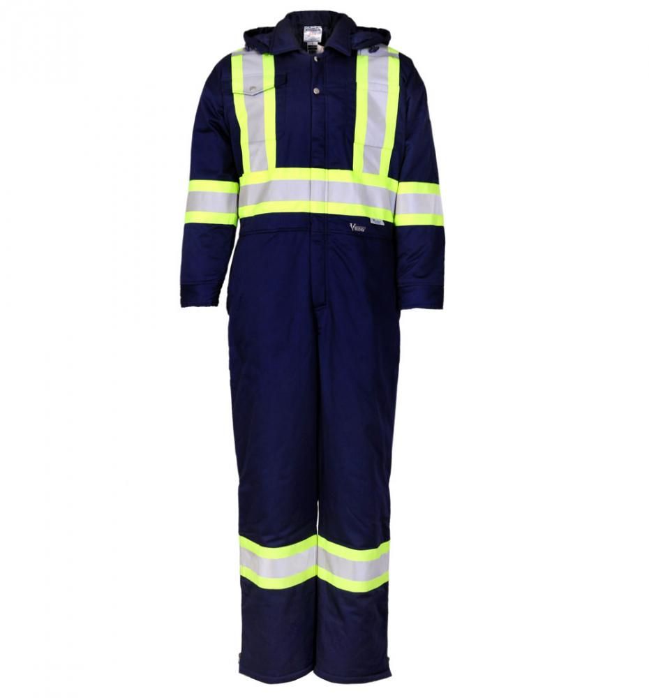 Viking 270 GSM (8oz/yd.)ThermoMAXX Insulated Coverall-4" Vibrance Safety Stripes VC50N/VC50O Viking