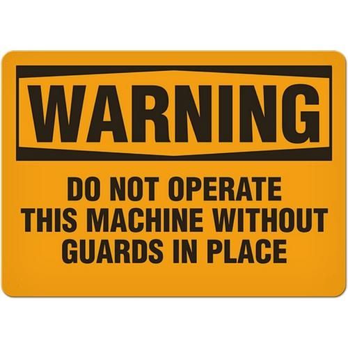 OSHA Safety Sign | Warning Mach Guard  | INCOM SS3021V, SS3021A, SS3021P, SC3021V, SC3021A, SC3021P…