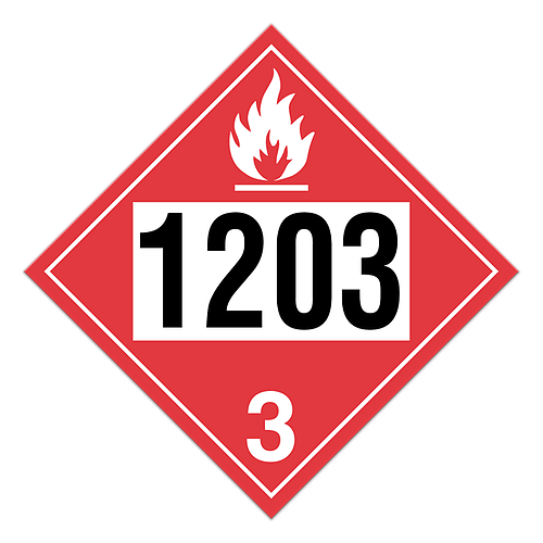 Gasoline | Class 3 Placard (100/pkg) | INCOM TT300SS1203/TT300PS1202 INCOM