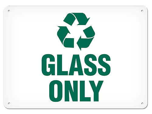 OSHA Safety Sign | Recycle Glass Only  | INCOM SS5044 INCOM