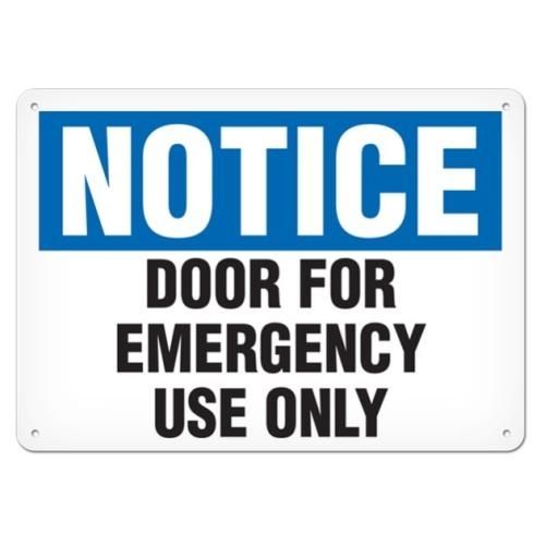 OSHA Safety Sign | Notice Door Emergency | INCOM SS4032V, SS4032A, SS4032P, SC4032V, SC4032A, SC403…