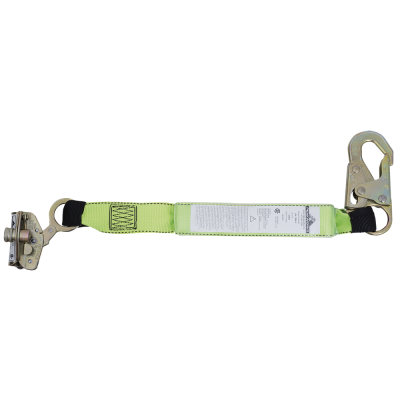 E6 Shock Absorbing Lanyard - SP - Single Leg - Snap &amp; ADP Rope Grab | Peakworks SA-7206-2   Safety ?