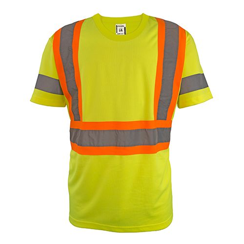 Hi-Vis Micro-Fibre 180 GSM SS T-Shirt | WorkSafe BC | CoolWorks Work Wear TS1104 CoolWorks Work Wear