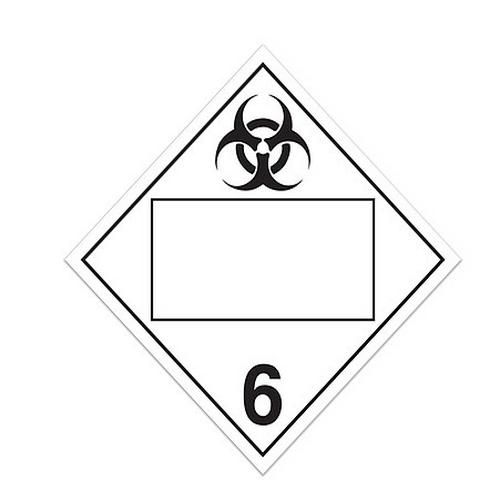 10.75" ? 10.75" Class 6.2 UN Placard - Infectious Substances (Pack of 100 pcs) TT620PIN INCOM