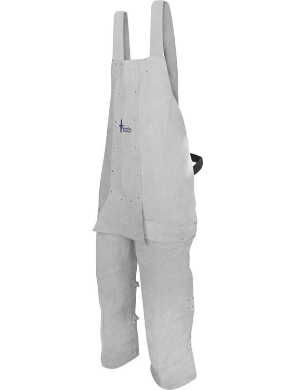 Welding Apron Leather Split Leg Bib Apron Ankle Length Pearl (Sold per EACH)