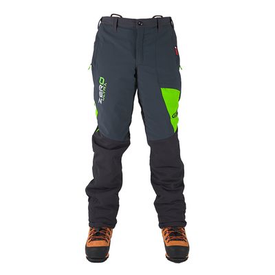 Clogger Zero Ultra Men's Super Breathable Premium Chainsaw Pants with 360 Calf Cat A - Grey/Green