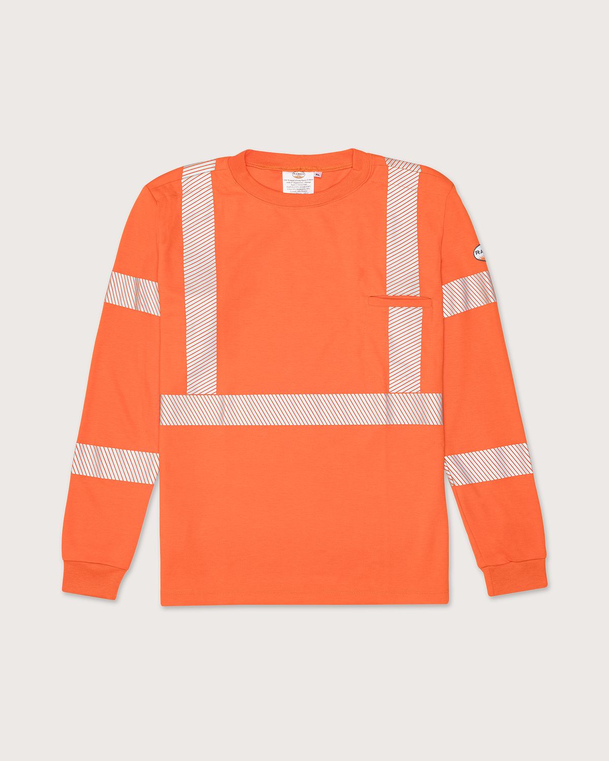 FR Women's Hi Vis Inherent Orange T-Shirt with CSA Segmented FR9637OH Rasco FR