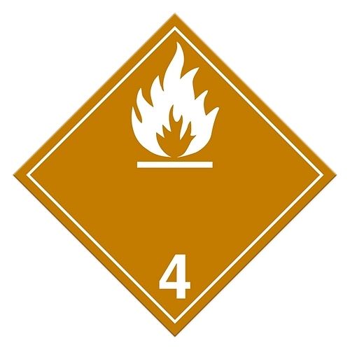 Class 4.3 Water Reactive Substances Placard (Pack of 100 pcs) TT430 INCOM