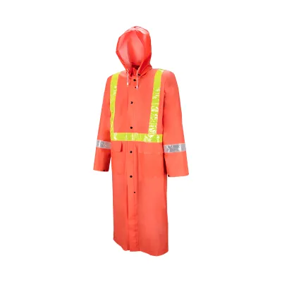 601 Tornado Orange Traffic Long Coat R601O PIO WASIP