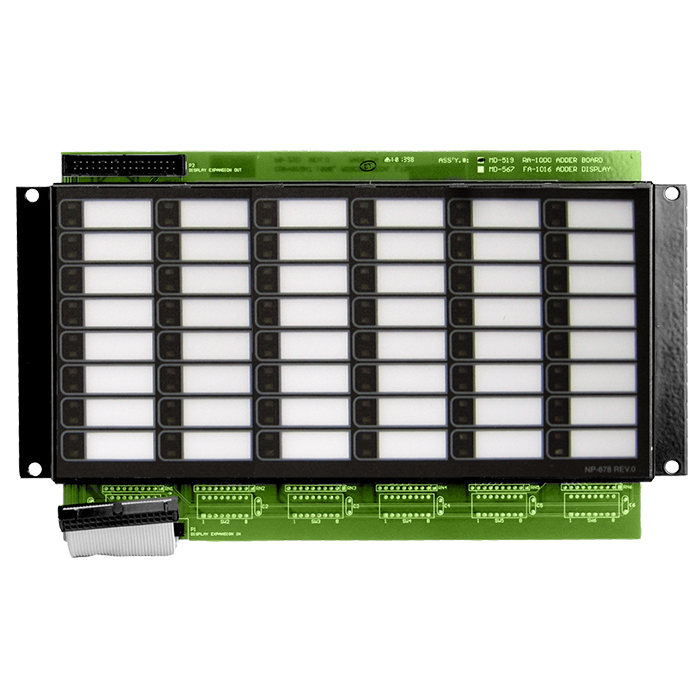 RA-1000 Adder Annunciator Chassis c/w 48 Bi-Coloured LEDs and 48 Trouble LEDs RAX-1048TZDS RS Steel