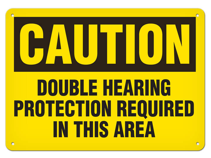 OSHA Safety Sign | Caution Double Hearing | INCOM SS2061V, SS2061A, SS2061P INCOM