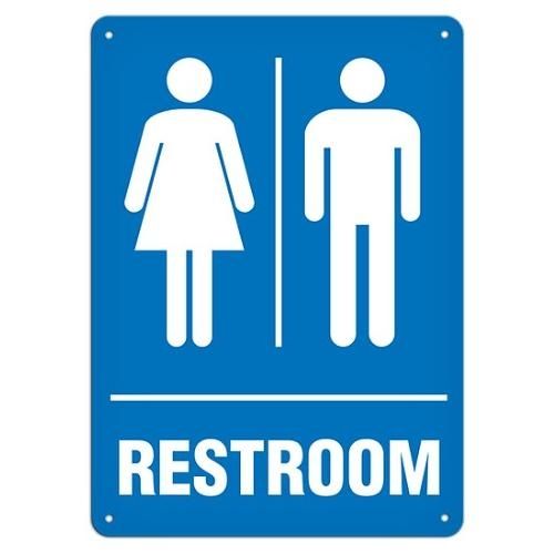 OSHA Safety Sign | Mixed Gender Restroom  | INCOM SS5057V, SS5057A, SS5057P, SC5057V, SC5057A, SC50…
