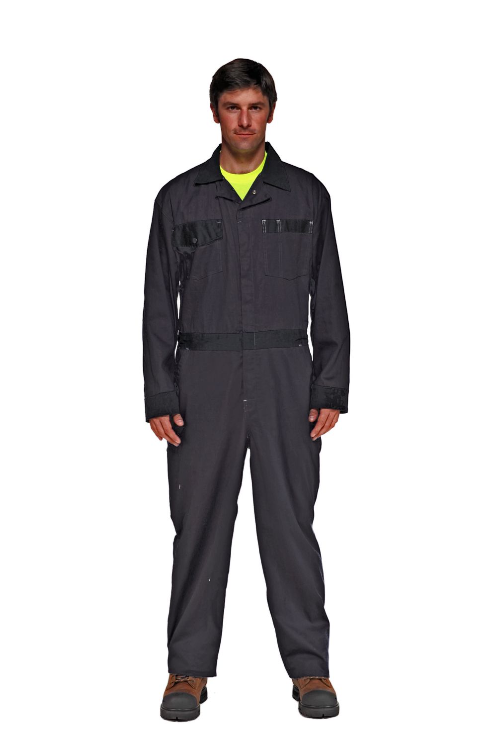 Gateway Workwear 721GF 100% Cotton Coveralls - Button Front 721GFNAVY Ground Force