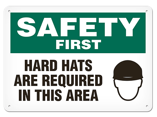 OSHA Safety Sign | Safety Hat Req'd | INCOM SS5011V, SS5011A, SS5011P, SC5011V, SC5011A, SC5011P, S…